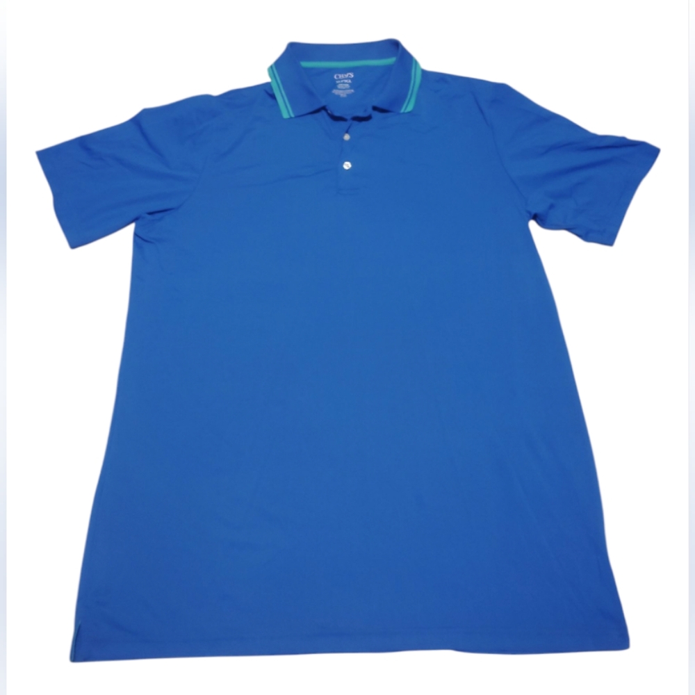 Chaps Golf Polo Shirt Men's Size XLT Blue Green